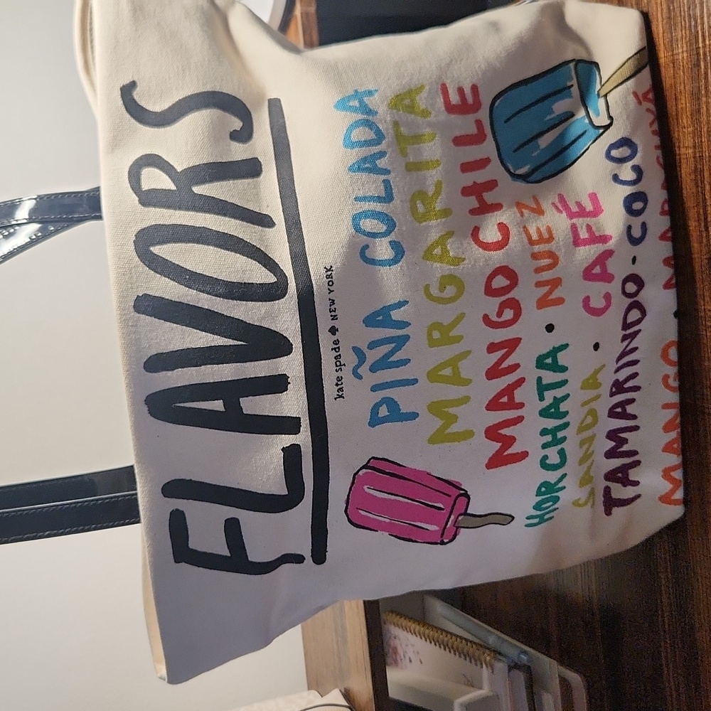 Kate Spade Storybook Lining Canvas Tote - Picture 2 of 10